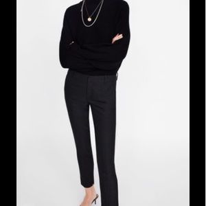 Zara Gray Herringbone Chino Pants